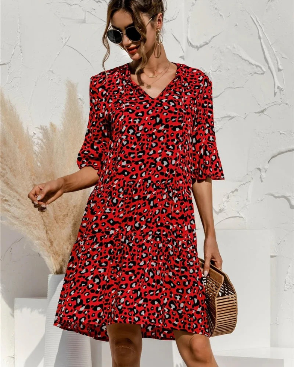 Rot Leo-Print