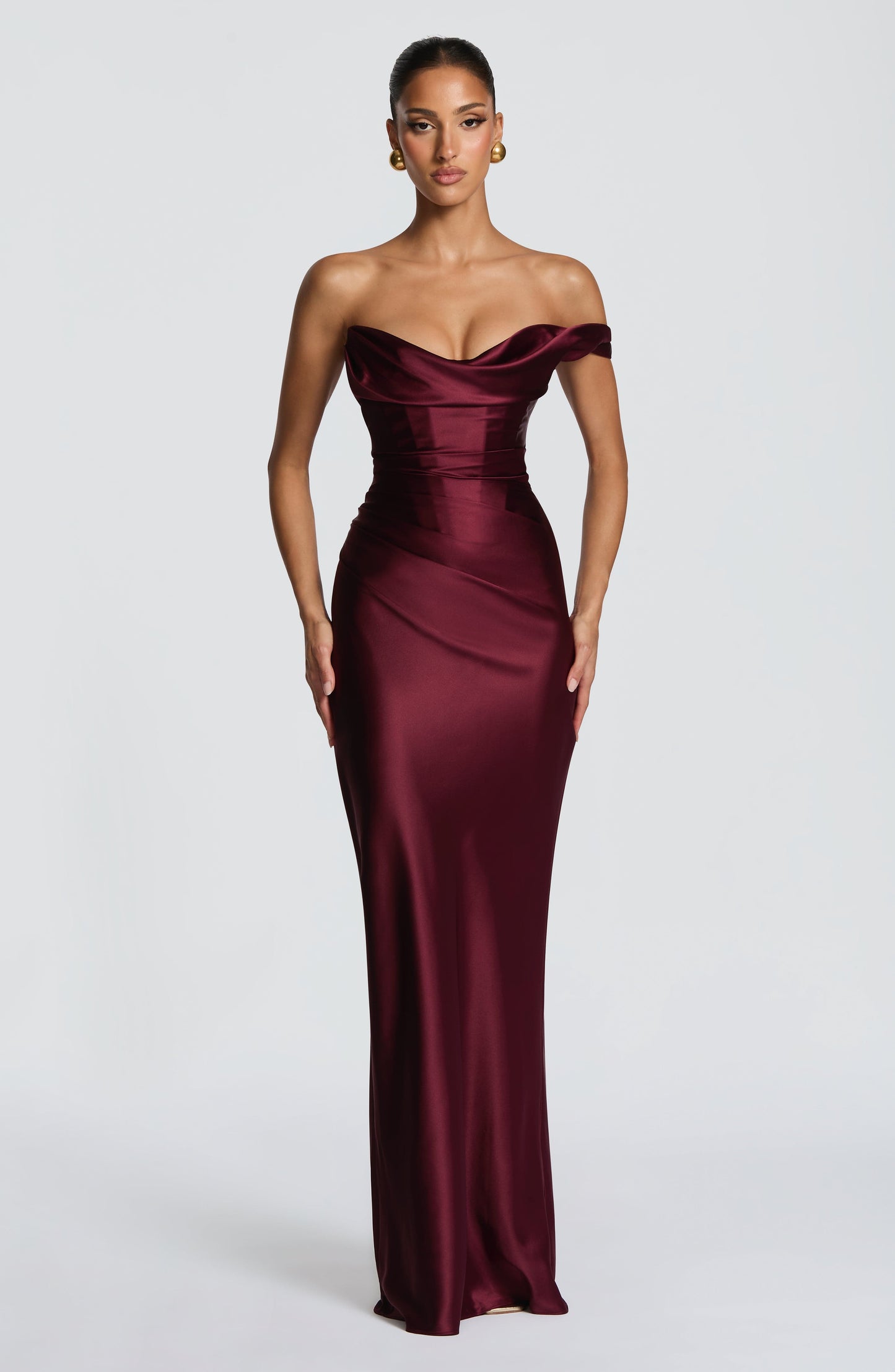 Evelyn | Women's Evening One Shoulder Satin Dress