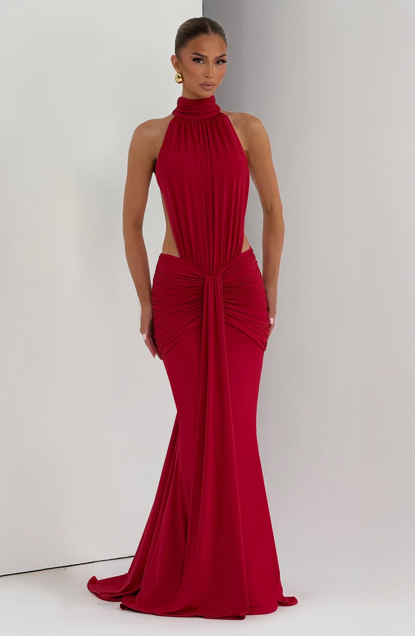 Jordan | Women's Summer Halterneck Maxi Dress