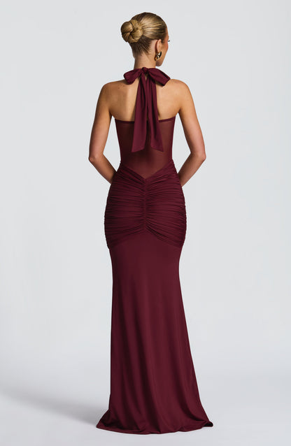 Maple | Women's Halter Neck Evening Maxi Dress