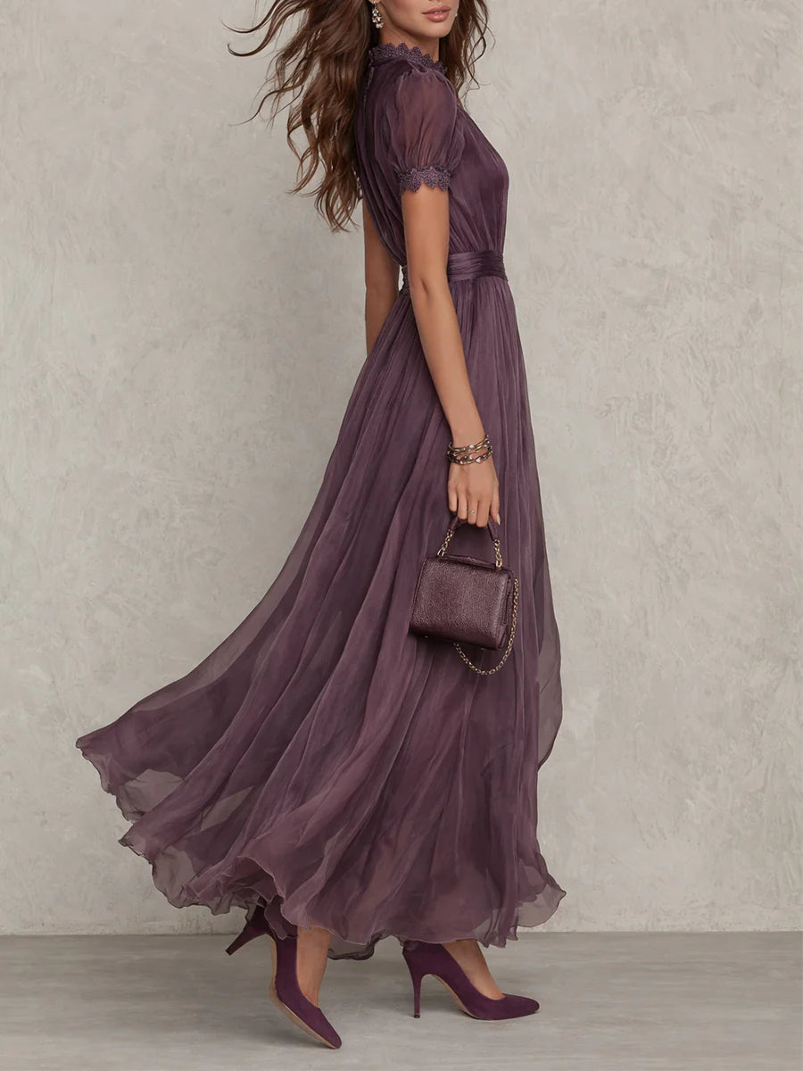 Eva | Women's Elegant Gathered Waist Maxi Dress