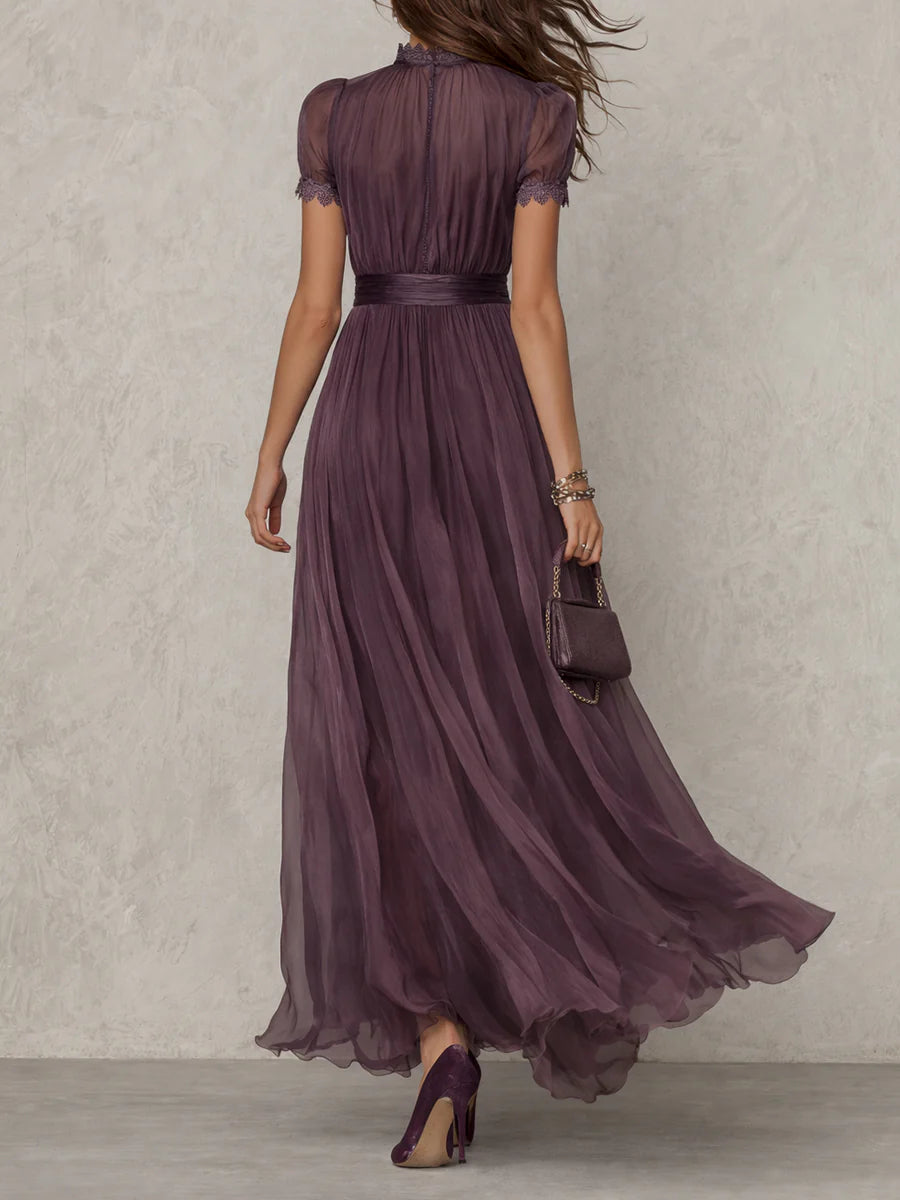 Eva | Women's Elegant Gathered Waist Maxi Dress