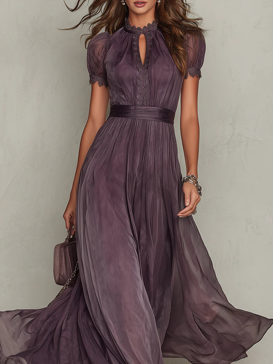 Eva | Women's Elegant Gathered Waist Maxi Dress